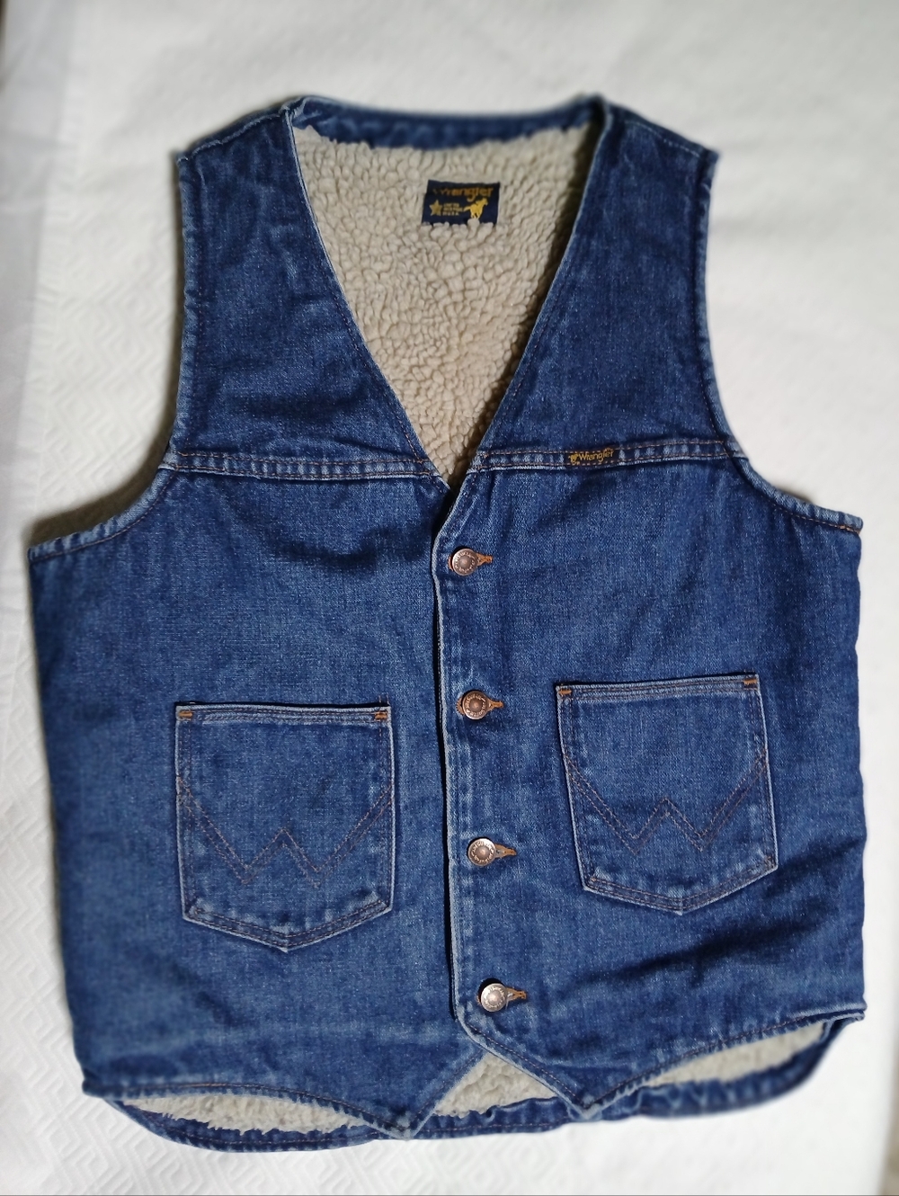 Vintage Wrangler Lined Denim Vest